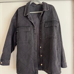 Black denim jacket